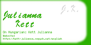 julianna kett business card